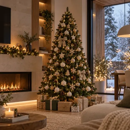 Albero di Natale Artificiale Verde 270 cm in PVC Hard Needle a Innesto