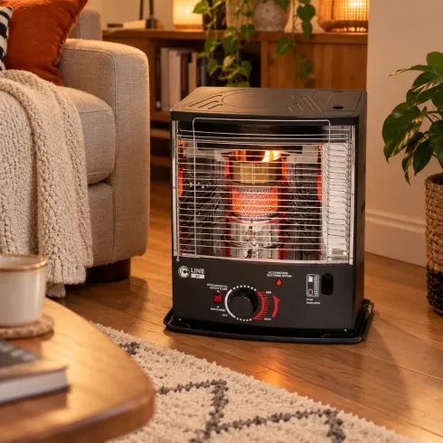 Stufa a Combustibile 2800W Portatile 5L Camino in Vetro Elettronica