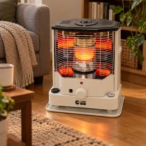 Stufa a Combustibile Bianco 2400W Portatile 4,2L Camino Metallo Vetro 2