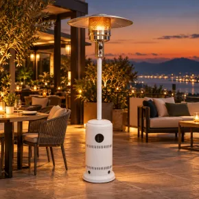 Fungo Tradizionale a Gas GPL Stufa da Esterno 13kW Infrarossi Bianco 2