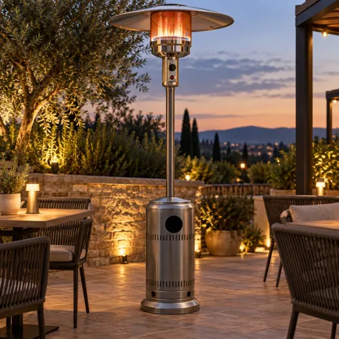 Fungo Tradizionale Grigio a Gas GPL Stufa da Esterno 13kW Infrarossi