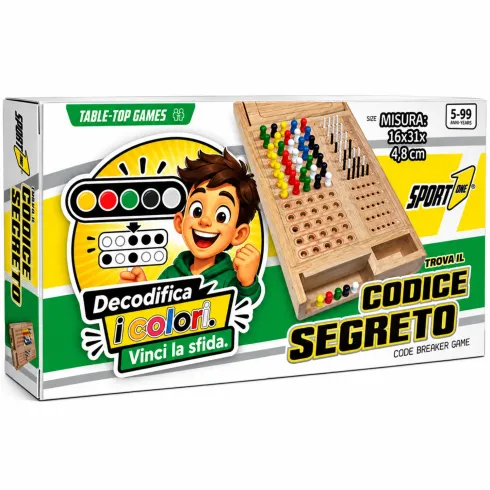 Gioco Codice Segreto da Tavolo in Legno con Pioli Colorati