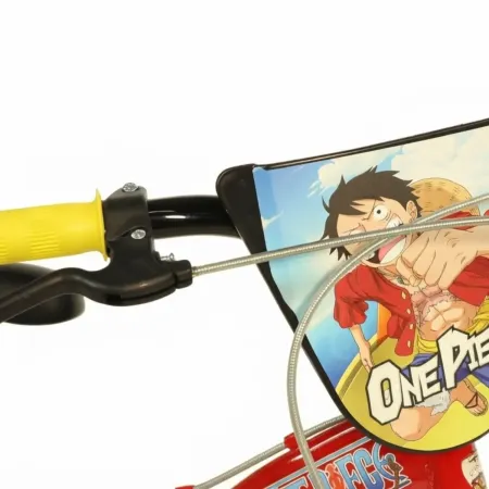 Bicicletta One Piece per Bambini Rosso 14 Pollici con Rotelle Accessori