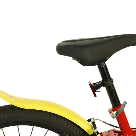 Bicicletta One Piece Bambini Rosso 20 Pollici con Rotelle Accessori