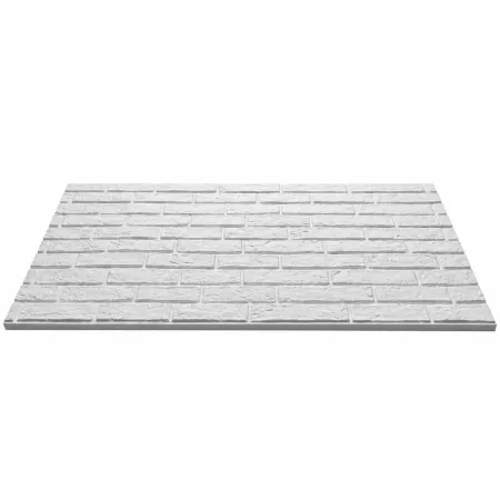 Pannelli Murali 3D Effetto Mattoni Bianchi in PU 12 Pezzi Isolanti