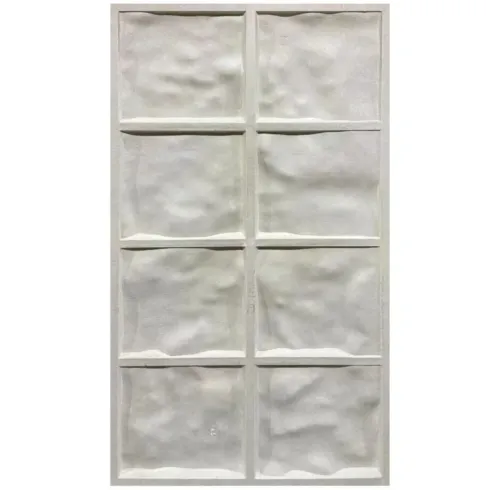 10 Pannelli da Parete Decorativi 3D Effetto Pietra Bianco PU 120x60 cm