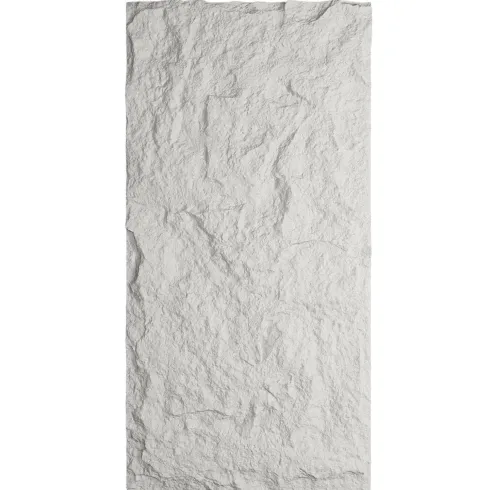 10 Pannelli da Parete Decorativi 3D Effetto Pietra Bianco PU 120x60 cm