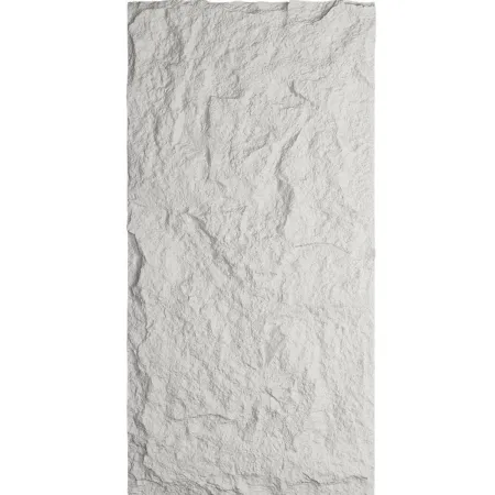 10 Pannelli da Parete Decorativi 3D Effetto Pietra Bianco PU 120x60 cm