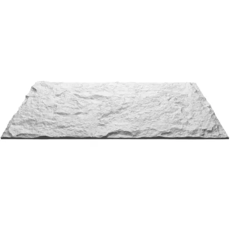 10 Pannelli da Parete Decorativi 3D Effetto Pietra Bianco PU 120x60 cm
