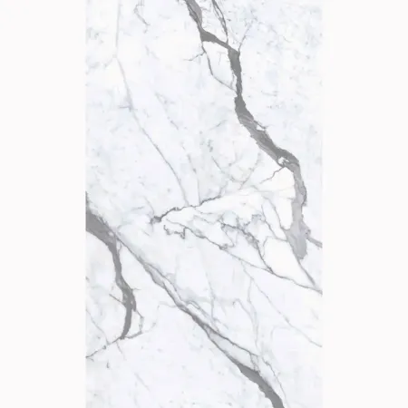 6 Pannelli Murali PVC Effetto Marmo Bianco Impermeabili 120x60 cm