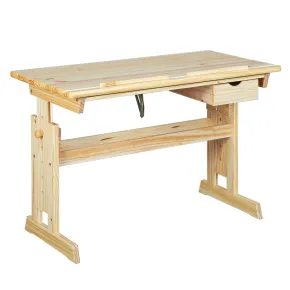 Kit Scrivania Pino Tavolo da Disegno Inclinabile in Legno Cameretta dei Bambini | BricoShop24
