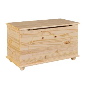 Baule Cassapanca in Pino Contenitore Legna Multiuso Mobile Bambini Giocattoli