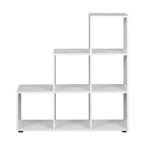 Mobile Libreria Scala Bianca Bifacciale a Giorno Cubi Parete Muro Ufficio Salone | Bricoshop24 2