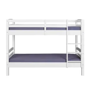 2 Letti Singoli a Doghe Castello 90x190 Bianco Pino Scala per Cameretta Bambini | BricoShop24 2