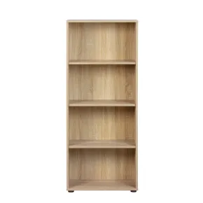 Libreria Legno 60 Rovere Moderna Alta Stretta Mensole Scaffali Ufficio Cameretta 2