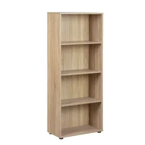 Libreria Legno 60 Rovere Moderna Alta Stretta Mensole Scaffali Ufficio Cameretta