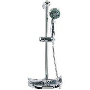 Kit Asta Saliscendi Portasapone Set Doccia Completo Sistema Colonna Gruppo Bagno