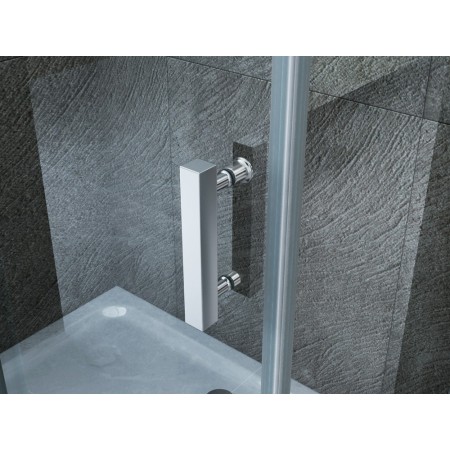 Box Cabina Doccia Anta Battente 70 80 90 100 120 140 Parete Fissa 8mm Cristallo
